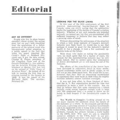 Editorial (Aircraft) - Feb 1959