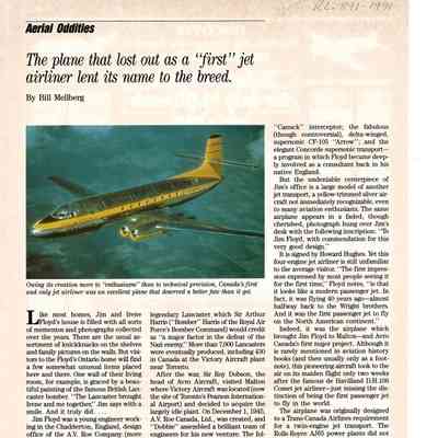 Aerial Oddities - The Plane that lost out as a first jet airliner lent its name to the breed