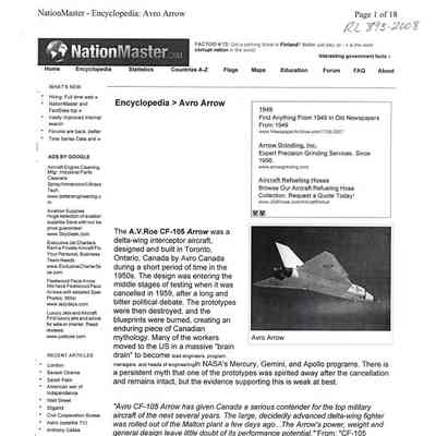 Encyclopedia > Avro Arrow