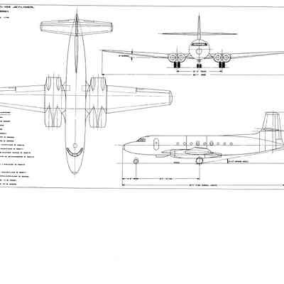 GA Avro C-102 Jetliner, Drawing B30001, 1/48 scale