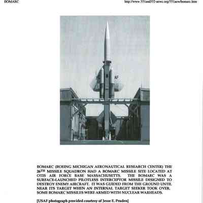 Photo of USAF Bomarc Missle on Launchpad in Massachusetts - image 1
