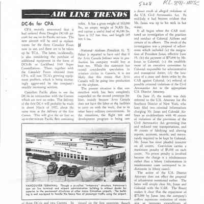 Air Line Trends - Aug 1951