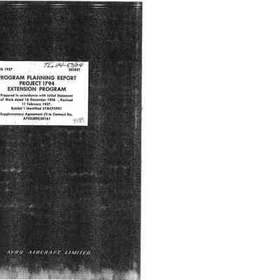Program Planning Report - Project 1794 Extension Program