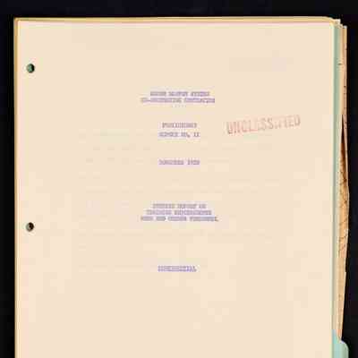 Interim report on training requirements Avro and Orend Personnel - Preliminary Report No. 11