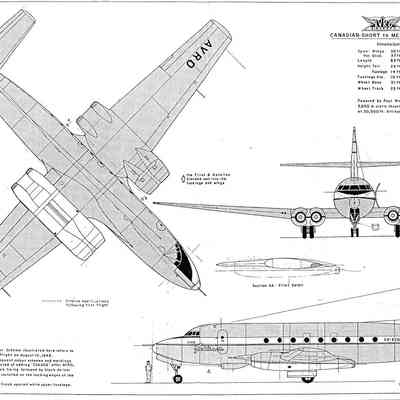 Avro C-102 Jetliner, Canadian short to medium range jet transport