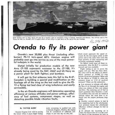 Orenda to fly its power giant
