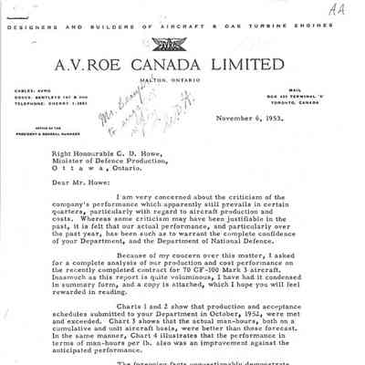 C Gordon letter to CD Howe