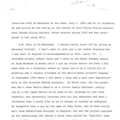 Interview with Al Weilband - 1 Jul 1983