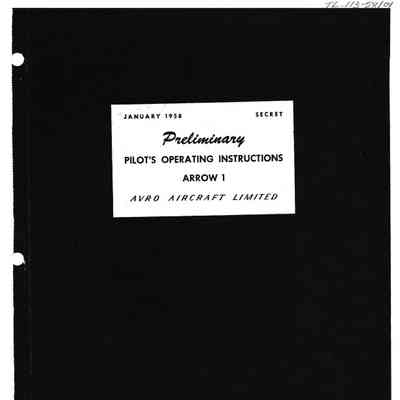 Preliminary Pilot's Operating Instructions, Arrow 1 - Jan 1958