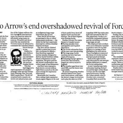 Avro Arrow's end overshadowed revival of Forces