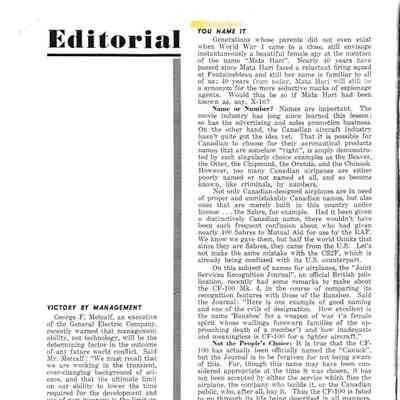 Editorial (Aircraft) - Jan & Feb 1956
