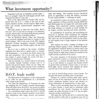 What investment opportunity?