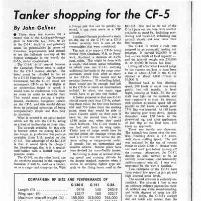 Tanker shopping for the CF-5