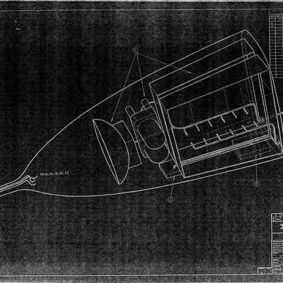 Proposed Layout of Cabling for radar nose, Drawing 7-1351-PE1