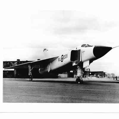 CF-105 #RL201 on Ground-Side View