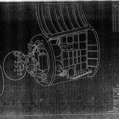 Radar Nose Equiment Area - Nose section C105, Drawing 7-1152-PE7