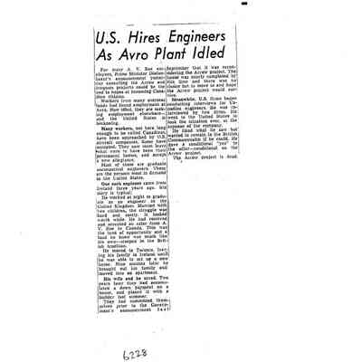 US hires engineeers as Avro plant idled