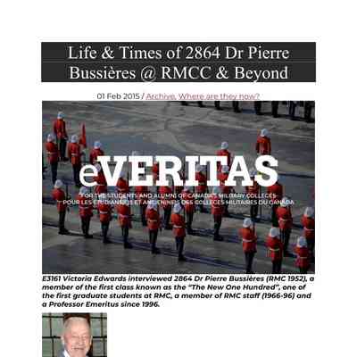 Life & Times of 2864 Dr Pierre Bussières @ RMCC & Beyond