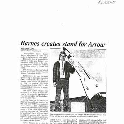 Barnes creates stand for Arrow