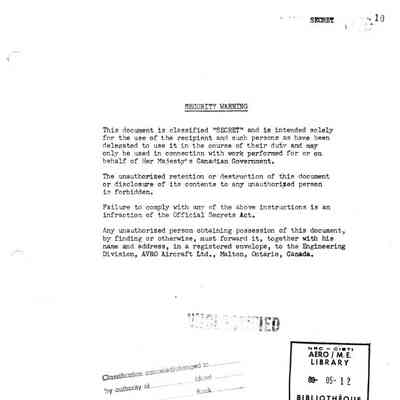Arrow 2 Electronic System (ReportNo. 72/System13/7-2)