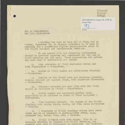Meeting Minutes addressed to J. Likasiewicz & O.E. Michaelsen