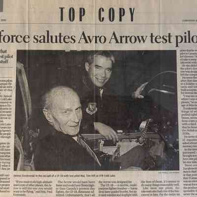 Air Force Salutes Avro Arrow Test Pilot