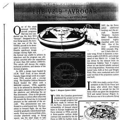 Out of the Past - Progress? The VZ-9 'Avrocar'