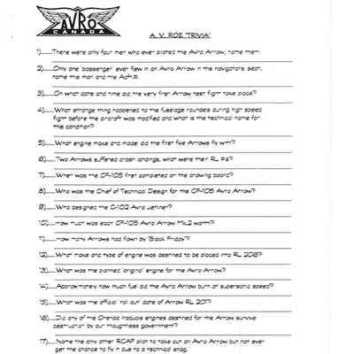 A.V. Roe Trivia (Quiz)