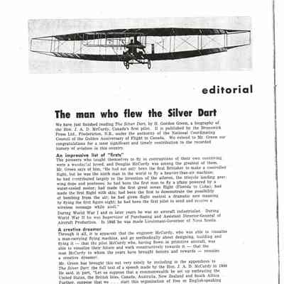 Editorial - The Man who flew Silver Dart