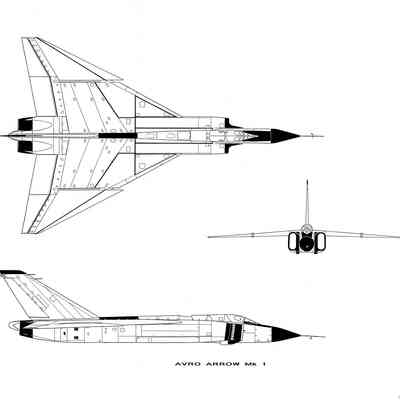 Avro Arrow MK 1, 3 view