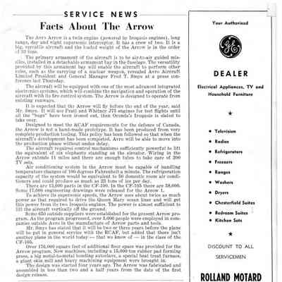 Service News - Facts about the Arrow
