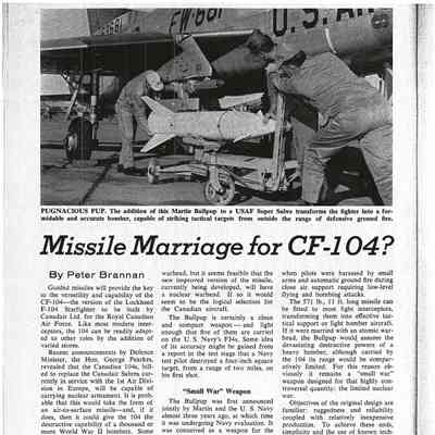 Missile Marriage for CF-104?