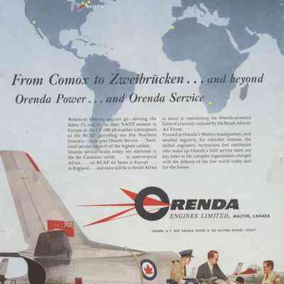 From Comox to Zwibrucken…and beyond Orenda Power…and Orenda Service