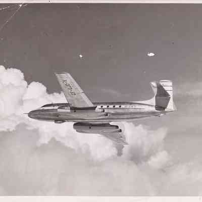 Jetliner in flight - taken from lower left side