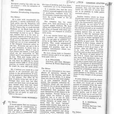 Letter to Editor - Jun 1954