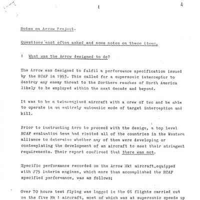 Notes on Arrow Project