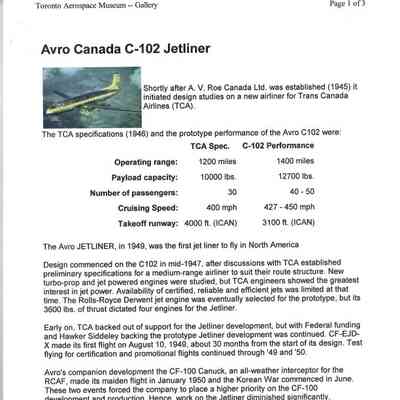 Avro Canada C-102 Jetliner