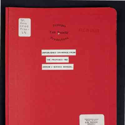 Arrow 2 service manual: unpublished drawings from the proposed 1961