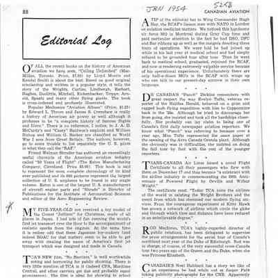 Editorial Log - Jan 1954