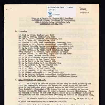 Notes on a meeting to discuss C-105 problems at National Advisory Committee for Aeronautics