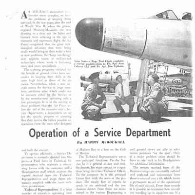 Operation of a Service Department