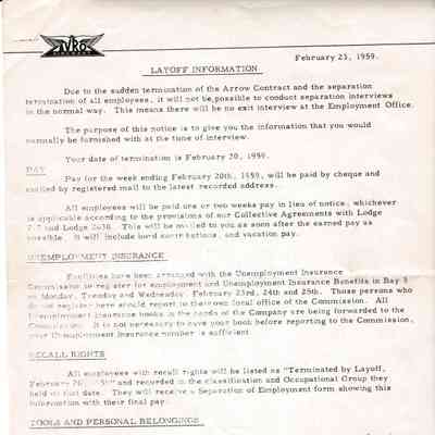 Layoff Informaiton