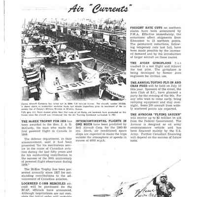 Air "Currents" - May 1960