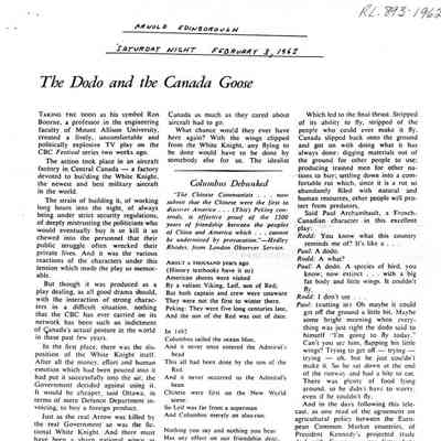 The Dodo and the Canada Goose