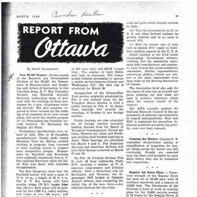 Report from Ottawa - March 1946