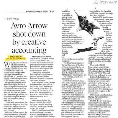 Avro Arrow shot down by creative accounting