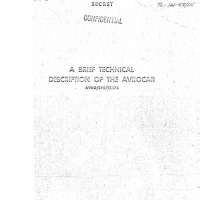 A Brief Technical Description of the Avrocar AVRO/SPG/TR174