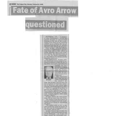 Fate of Avro Arrow Questioned