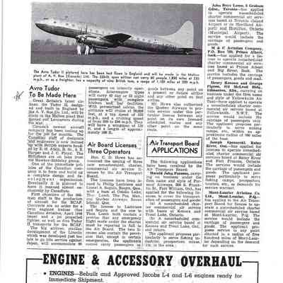 Avro Tudor to be made here
