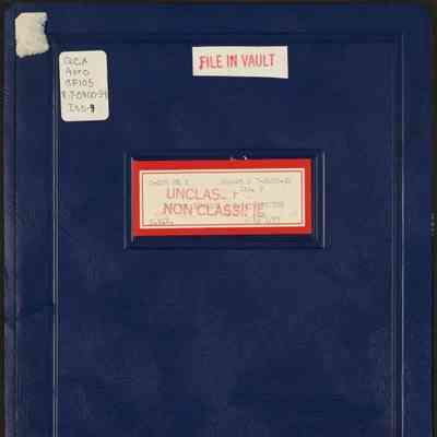 C-105 MK 2 production A/C: weight summary and C.G. position, July 1/57 Report No. 7-0400-34 Issue 9